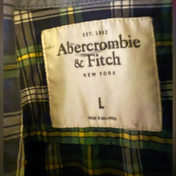 Vintage Y2K Abercrombie & Fitch Plaid Button-Down Shirt Men’s Large - Picture 4 of 5